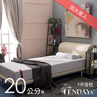 【TENDAYS】柔織舒壓床墊(加大單人 20cm厚記憶床)