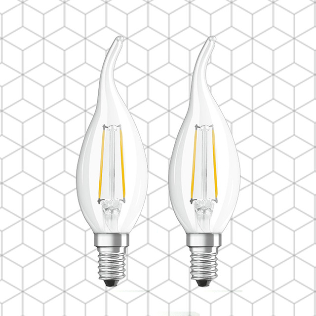 MasterLuz-全電壓 4W E14 LED復古鎢絲拉尾燈泡(蠟燭燈泡) 黃光(2入)