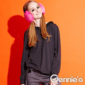 Gennie’s奇妮燙銀連帽造型秋冬孕婦上衣-鐵灰(G3Y06)