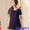 Gennie’s奇妮素雅紫情羊毛秋冬孕婦寬版上衣-紫(G3413)