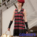 Gennie’s奇妮 ITALY-Faravani系列‧學院風蘇格蘭格紋孕婦洋裝(C2Y10)