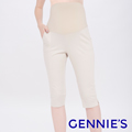 Gennies奇妮 時尚百搭素面一體成型五分褲-淺卡(T4D37)