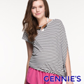 Gennie’s奇妮 條紋飛鼠袖休閒春夏孕婦上衣(C3707)