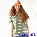 Gennies奇妮 休閒運動風春夏連帽上衣-紅/綠(G3131)