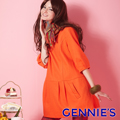 Gennie’s奇妮 假兩件氣質羊毛秋冬孕婦長版上衣(G3231)
