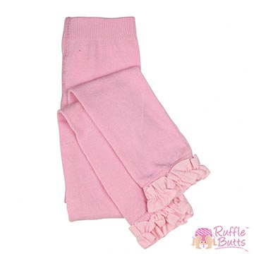 RuffleButts 小女童甜美公主荷葉邊內搭褲-粉色