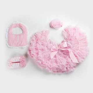 日安朵朵 女嬰童蓬蓬裙禮盒 - 粉嫩小公主睡美人 (裙+圍兜+寶寶襪)