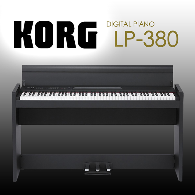 『典雅黑色 KORG 數位鋼琴 電鋼琴 LP-380 LP380』原廠公司貨一年保固