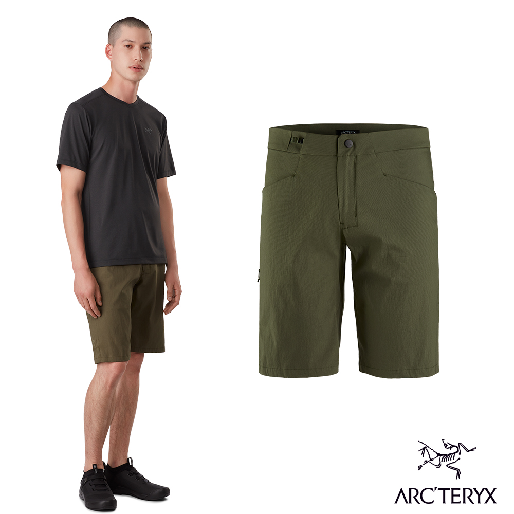Arcteryx 始祖鳥 男 Konseal 快乾 短褲 龍紋綠