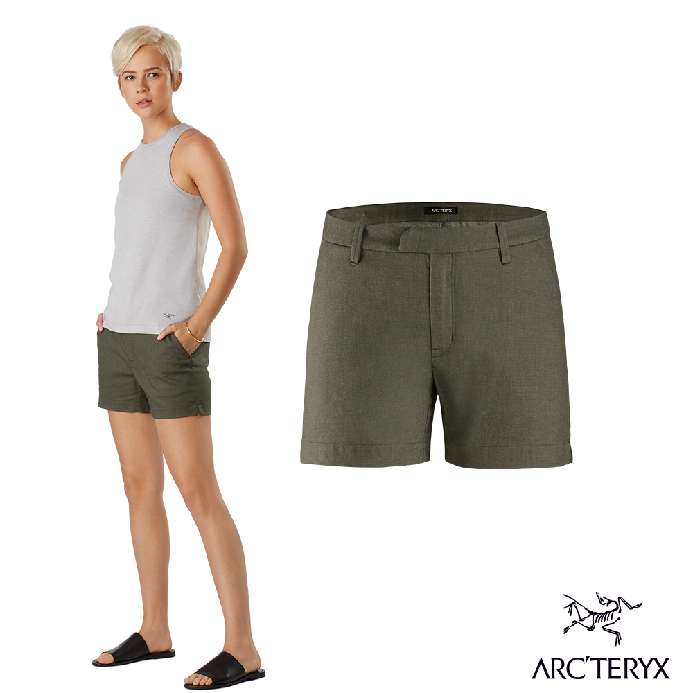 Arcteryx 始祖鳥 女 Devis 抗污防潑吸濕 休閒短褲 鐵樹綠