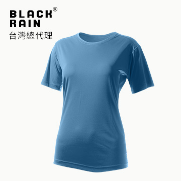 【Black Rain】女圓領短袖休閒衫 BR-112011 (12104 海嘯藍)
