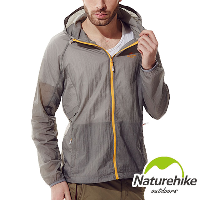 【Naturehike】輕薄風衣外套/皮膚風衣外套男款-淺灰