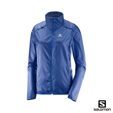SALOMON 女 AGILE WIND 風衣外套 中古藍
