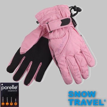 【SNOW TRAVEL】英國進口PORELLE防水保暖透氣薄手套AR-52(粉)/M號(女)/滑雪/騎車/戶外/雨天