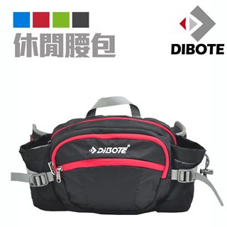【迪伯特DIBOTE】透氣休閒腰包/背包(黑)