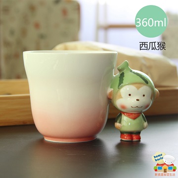 【新食器】NIWAWA水果猴寶馬克杯(西瓜猴)-360ML