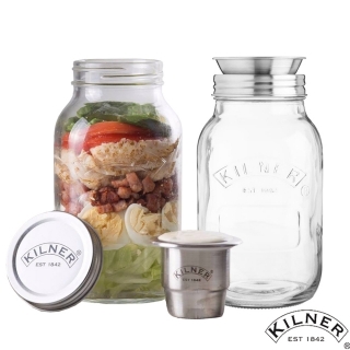 【KILNER】切絲隨身沙拉罐+密封沙拉罐套組