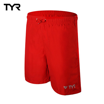 美國TYR 男款透氣慢跑短褲 Bentley Shorts Red 台灣總代理