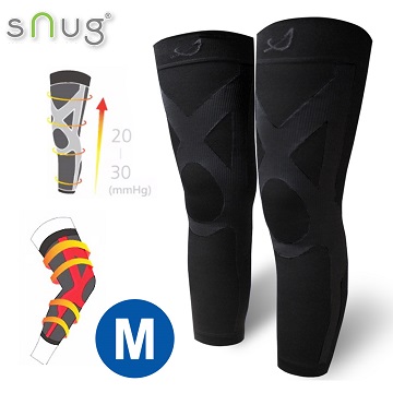 SNUG運動壓縮全腿套-1雙(M號)(百搭黑)