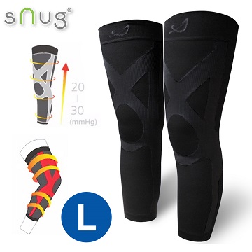 SNUG運動壓縮全腿套-1雙(L號)(百搭黑)