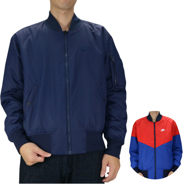 NIKE AS M NSW HE BOMBR JKT REV INSL 男女 雙面穿鋪棉棒球外套-AR2184451