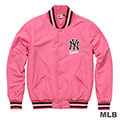 MLB-紐約洋基隊鋪棉玩色棒球外套-粉紅(男)
