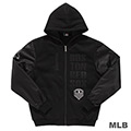 MLB-波士頓紅襪隊鋪棉連帽合身棒球外套-黑 (男)
