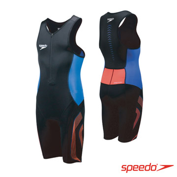 SPEEDO 無袖連身 三鐵衣 成人Fastskin Proton 黑藍