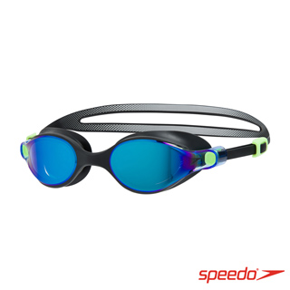 SPEEDO 成人運動鏡面泳鏡 V-CLASS Mirror 黑/藍