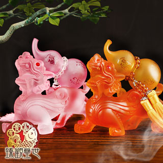 福祿雙全 琉璃貔貅福祿擺件 含開光 臻觀璽世 IS4419