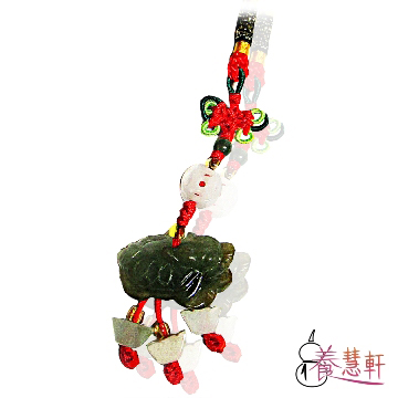 【養慧軒】天然翡翠玉雕 小龍龜 吊飾/掛飾