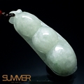【SUMMER寶石】天然緬甸A貨冰糯翡翠豆莢項鍊(隨機出貨 限時限量)