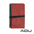 AOU 台灣製造大尺寸野餐墊 防水露營墊 (紅色格紋) 66-022D4