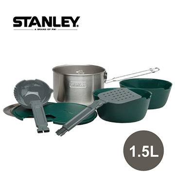【美國Stanley】冒險露營套鍋組1.5L(不鏽鋼原色)