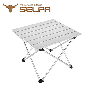 【韓國SELPA】炫彩鋁合金蛋捲桌/摺疊桌/露營桌/登山(一般款 銀色)