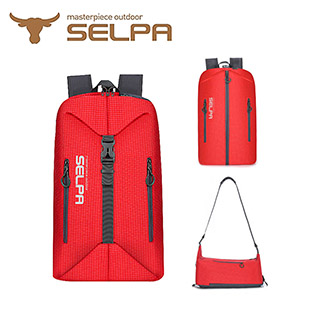 【韓國SELPA】Deformed backpack 23L 翻轉背包/登山包/露營包/手提包/後背包(紅色)