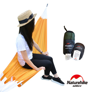 Naturehike戶外降落傘布輕量單人吊床 橙色