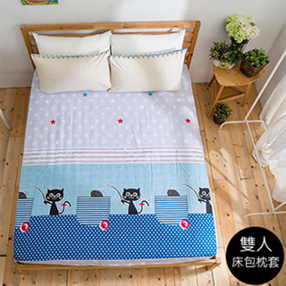 【J-bedtime】天鵝絨超舒眠雙人三件式床包組(夜貓)