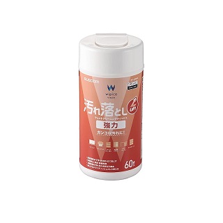ELECOM 強力去汙擦拭巾(小蘇打電解水)-60枚