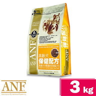ANF愛恩富˙高齡犬保健配方-高齡犬/體重控制配方3kg(小顆粒)