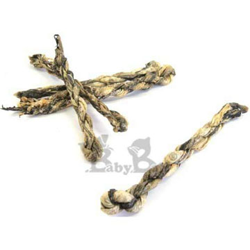 【海洋之星FISH4DOGS】營養潔齒點心-魚皮麻花捲(100g*1)