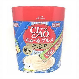 日本 CIAO 啾嚕燒肉泥桶 SC-221 鰹魚綜合/14g*60入