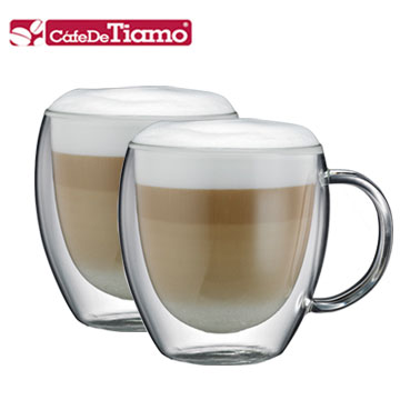 Tiamo 雙層玻璃杯-把手款 275cc / 2入(HG2340)