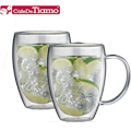 Tiamo 雙層玻璃杯-把手款 360cc / 2入(HG2341)