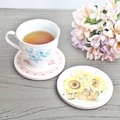 【米朵】陶瓷吸水杯墊-安吉拉的古典花園B