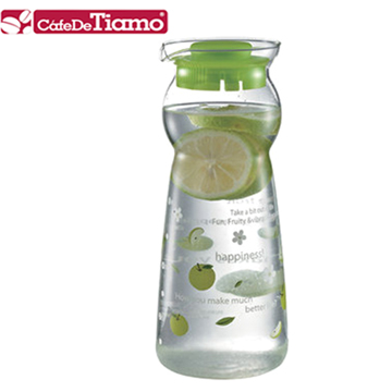 Tiamo 玻璃水壺950ml 綠色蘋果(HG2288G)