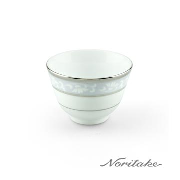 【Noritake】花舞春風銀邊茶杯