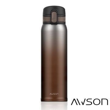 AWSON 304時尚超輕量不銹鋼真空彈跳保溫保冷杯ASM81(棕)