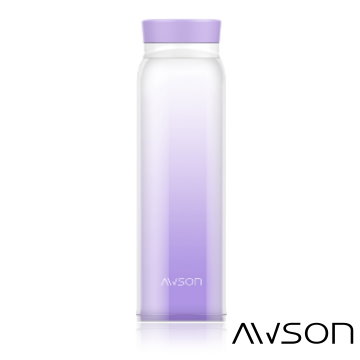 AWSON 304彩漾超輕量不銹鋼真空保溫保冷杯ASM82(紫)