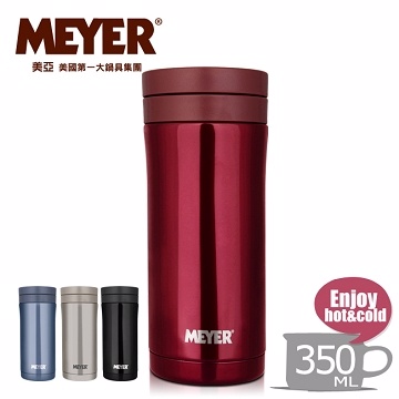 MEYER 美國美亞炫彩寬口徑保溫杯350ML-櫻桃紅